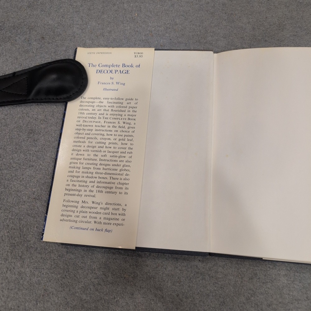 The Complete Book of Decoupage Frances S Wing Hardcover 1965 Vintage Craft Guide - Picture 2 of 3
